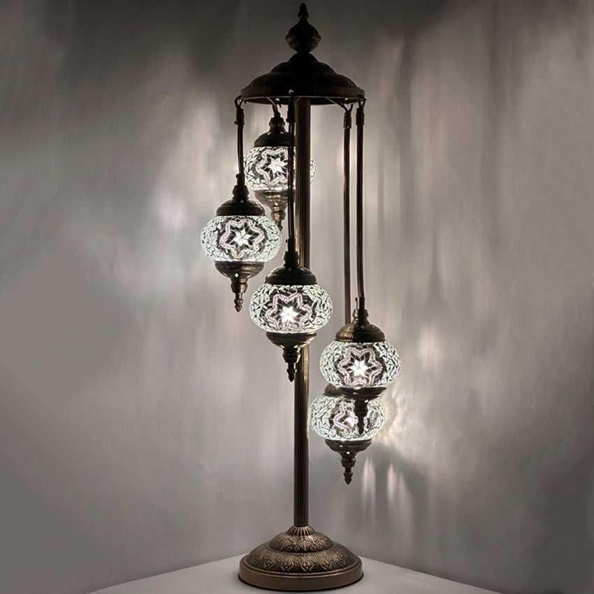 Moon Glow Handmade Turkish Lamps with 5 Globes