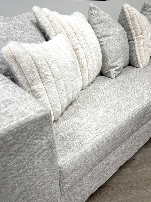 Stylish Cream Sectional Sofa | 2PC LAF Sofa & RAF Chaise