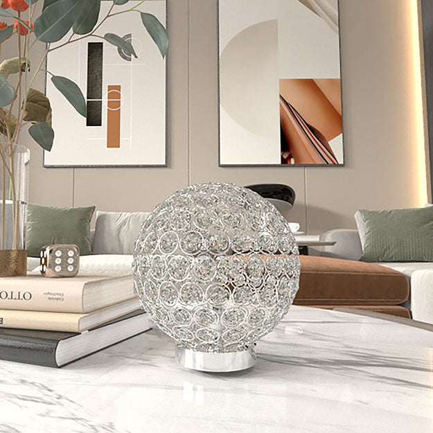 CRYSTAL GLOBE TABLE LAMP