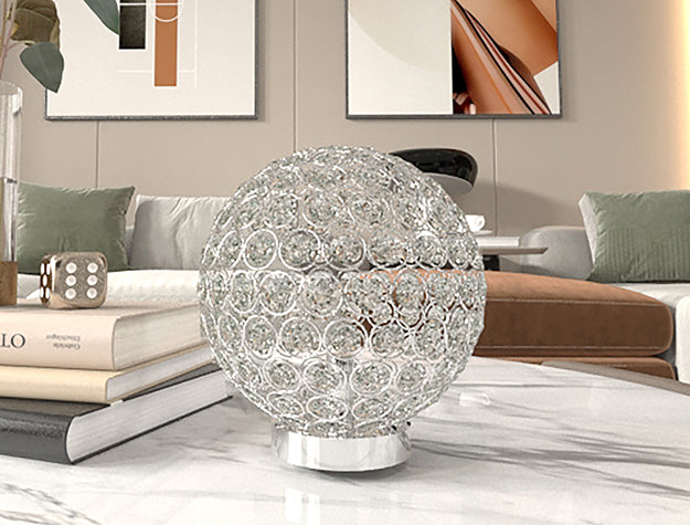 CRYSTAL GLOBE TABLE LAMP
