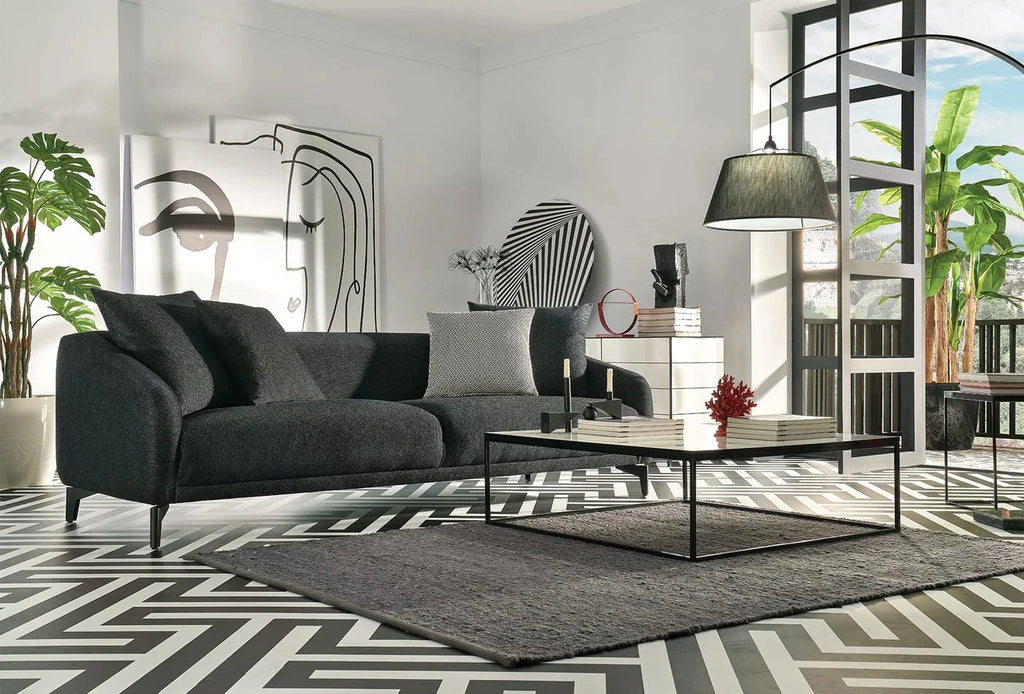 Maison Black 3-Seater Sofa