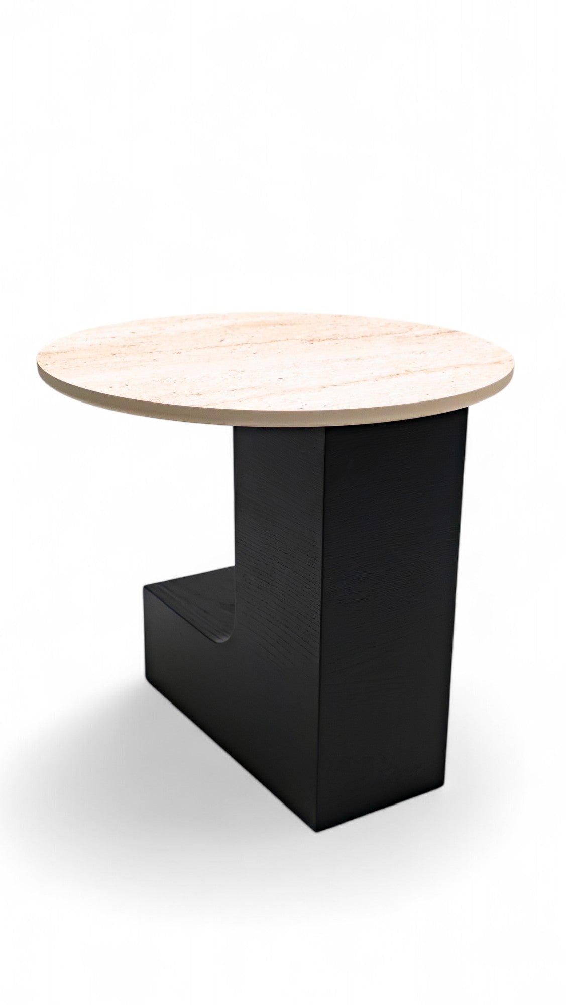 674 Black-Travertine Coffee with End Table