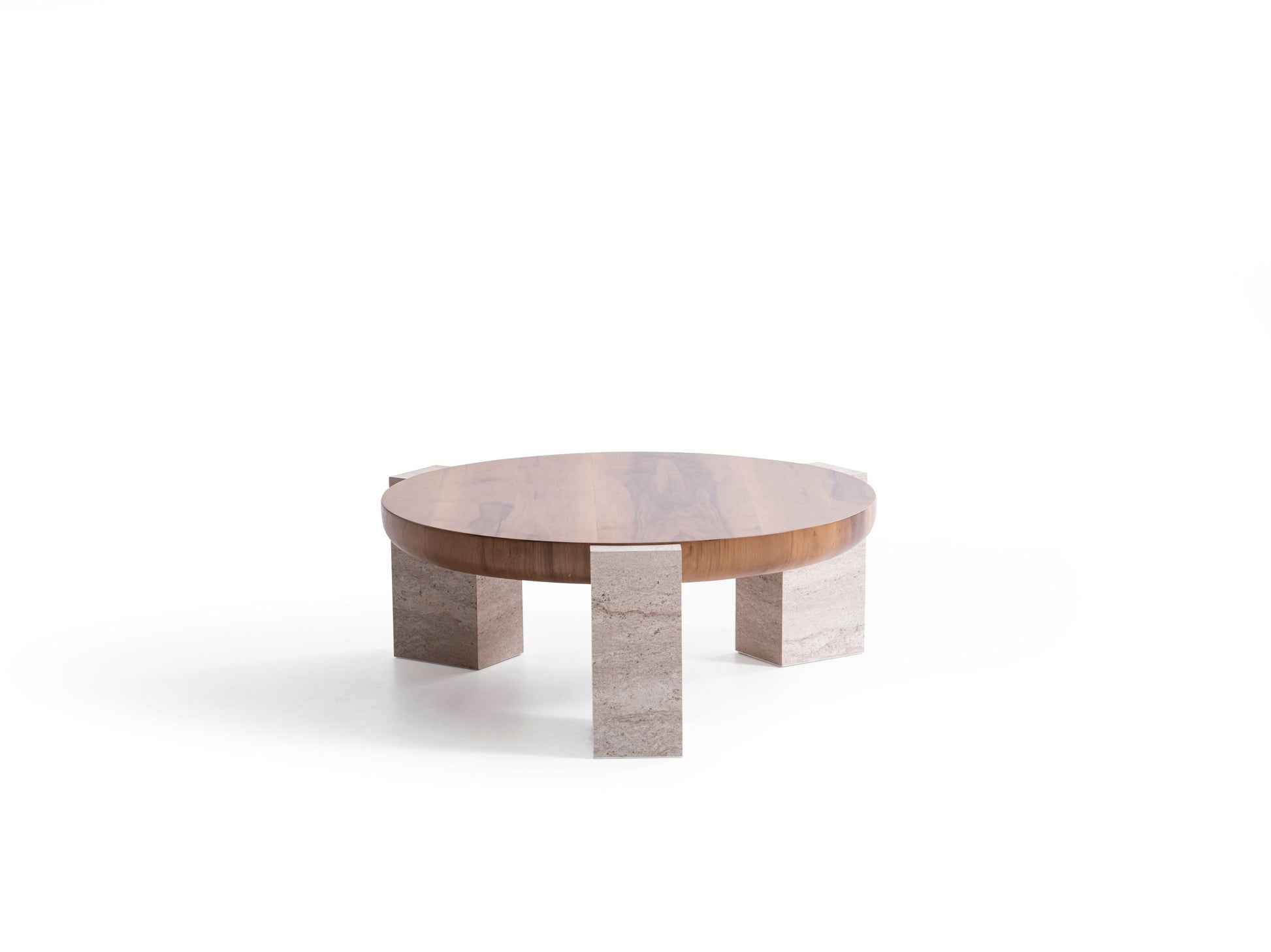 674 Walnut-Travertine Coffee with End Table
