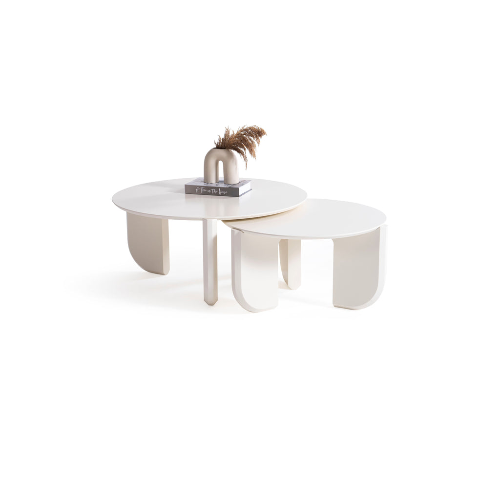 720 Cream 3 Pc Coffee Table Set