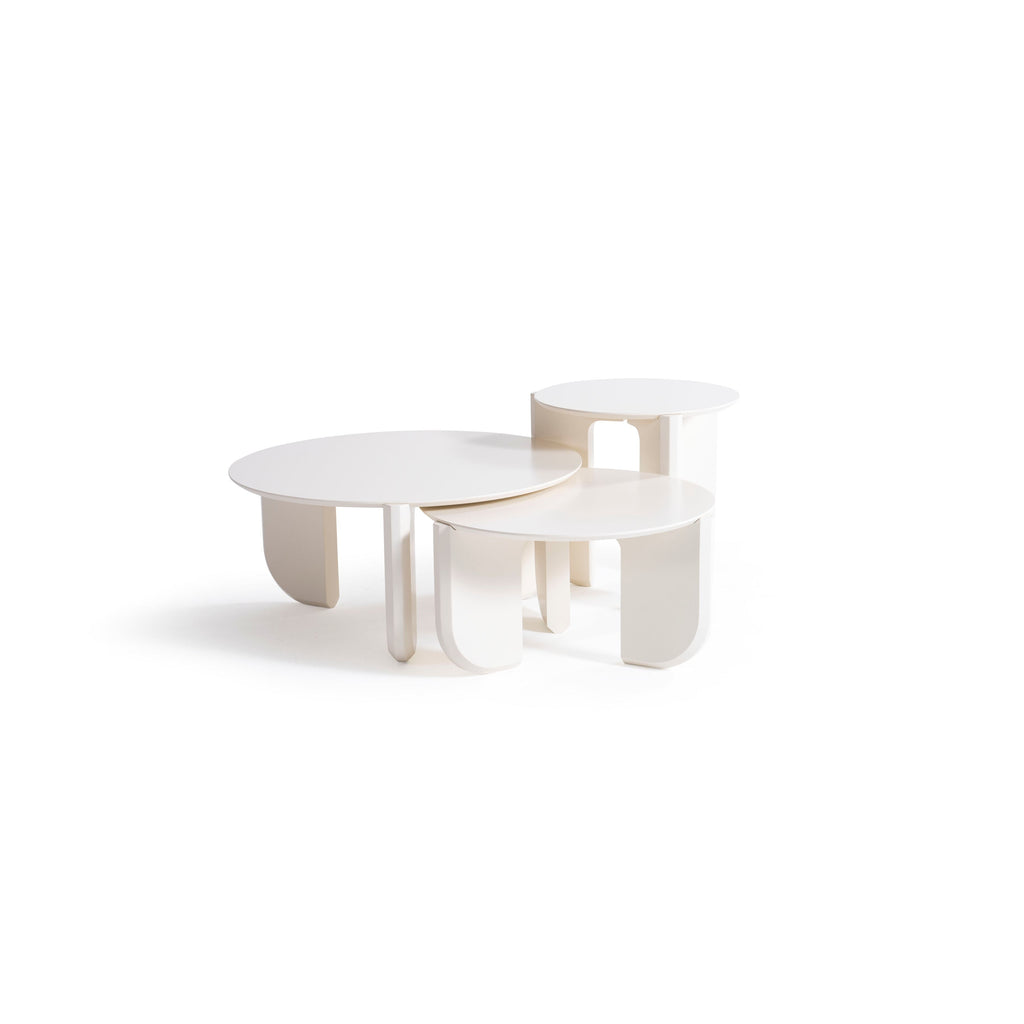 720 Cream 3 Pc Coffee Table Set