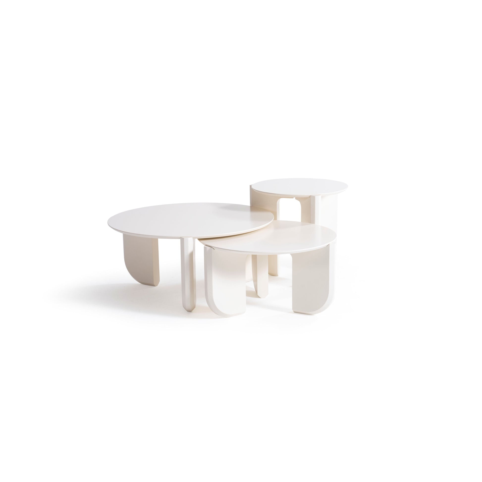 720 Cream 3 Pc Coffee Table Set