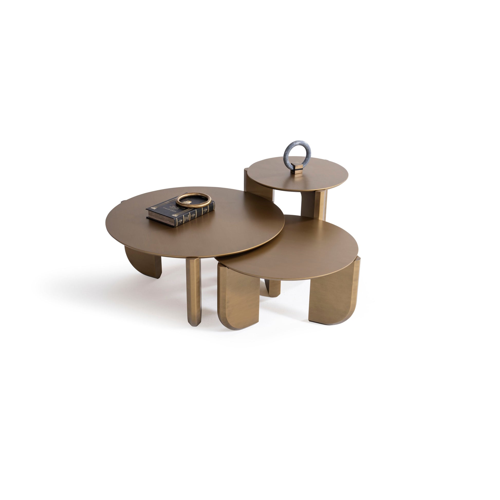 720 Gold 3 Pc Coffee Table Set