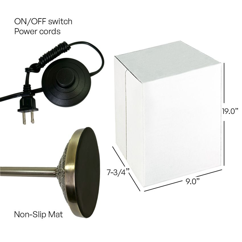 White Rose Exquisite Egg Shaped Mosaic Floor Lamp with 3 Globes