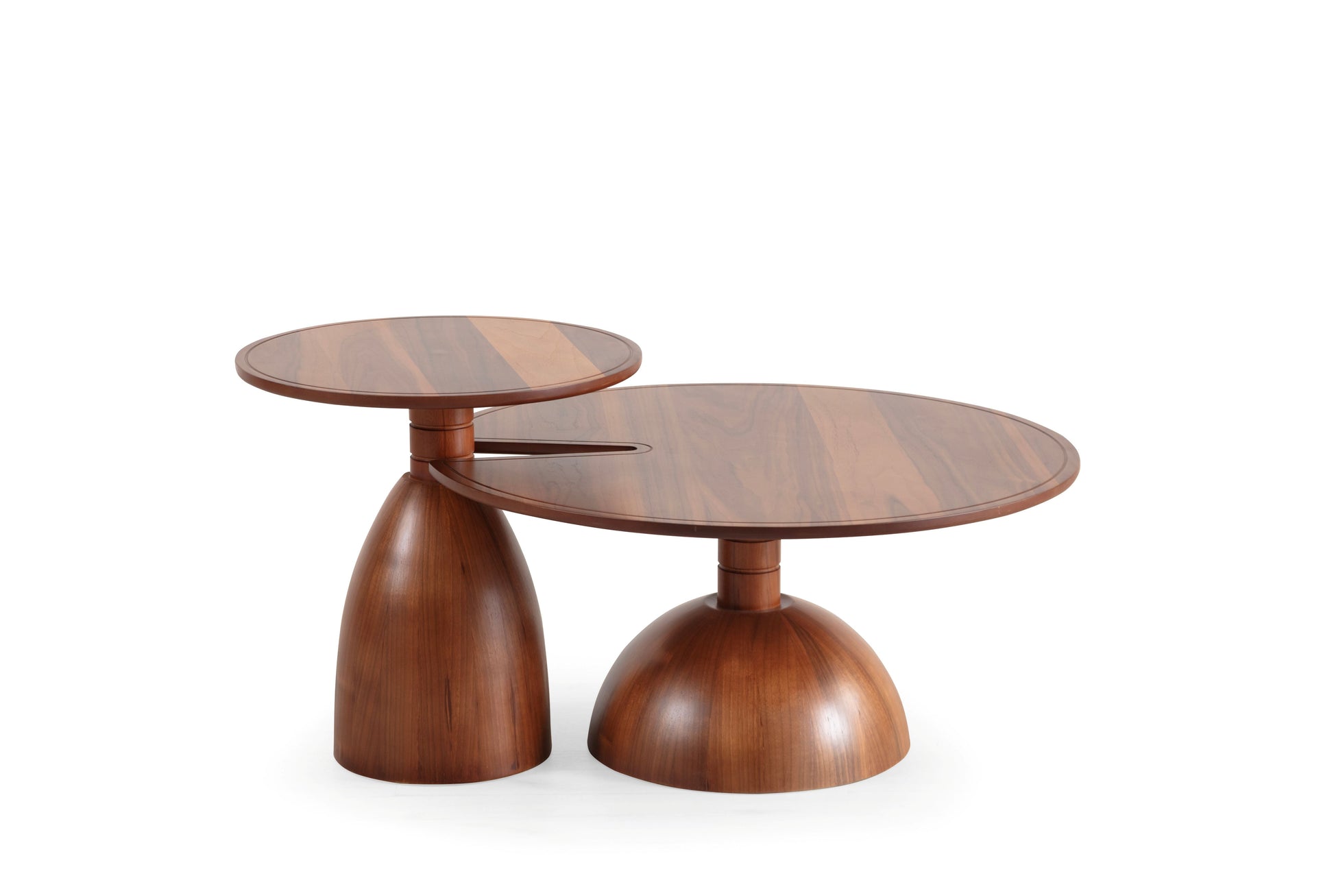 873 Walnut 2 Pc Coffee Table Set