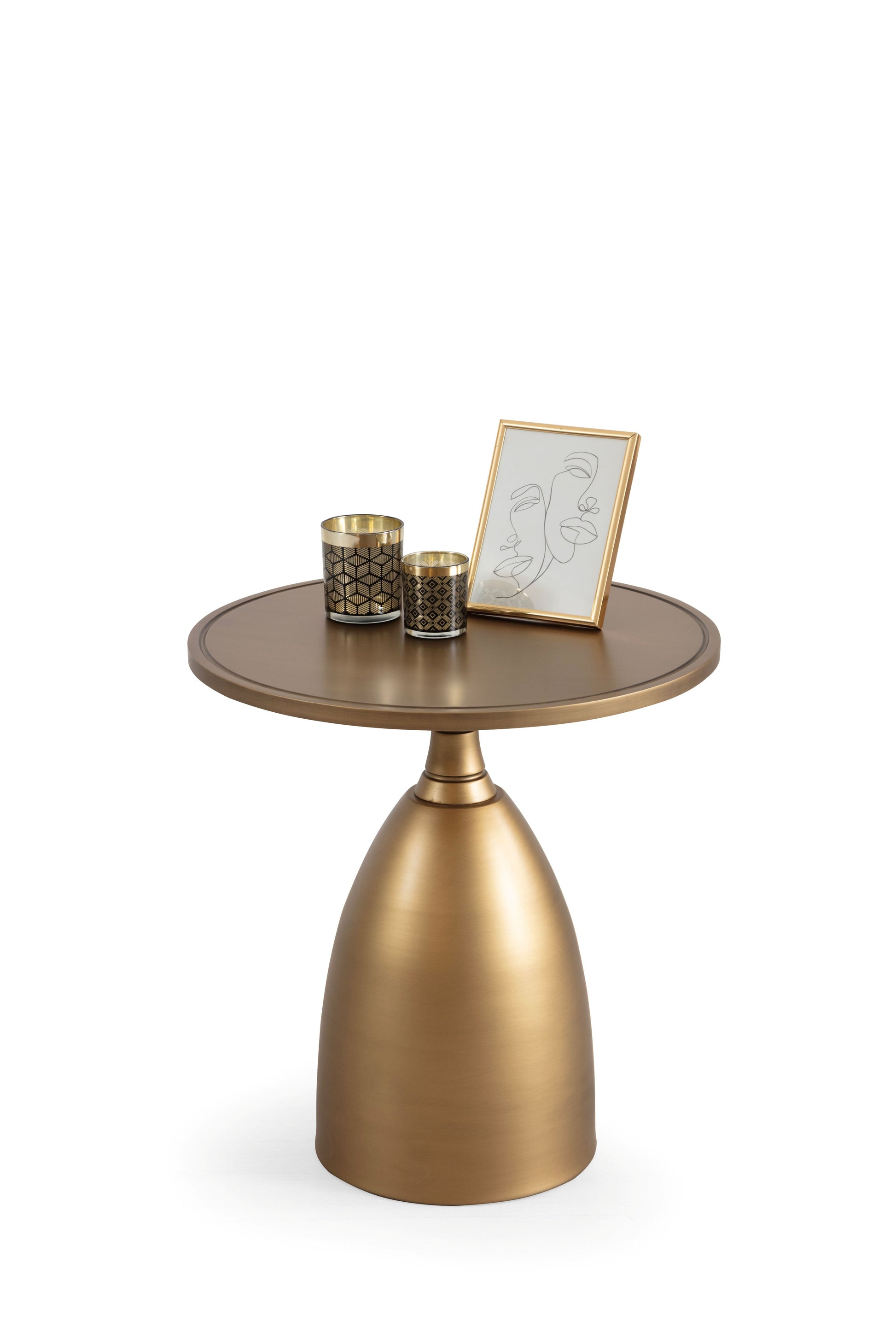 873 Gold 2 Pc Coffee Table Set