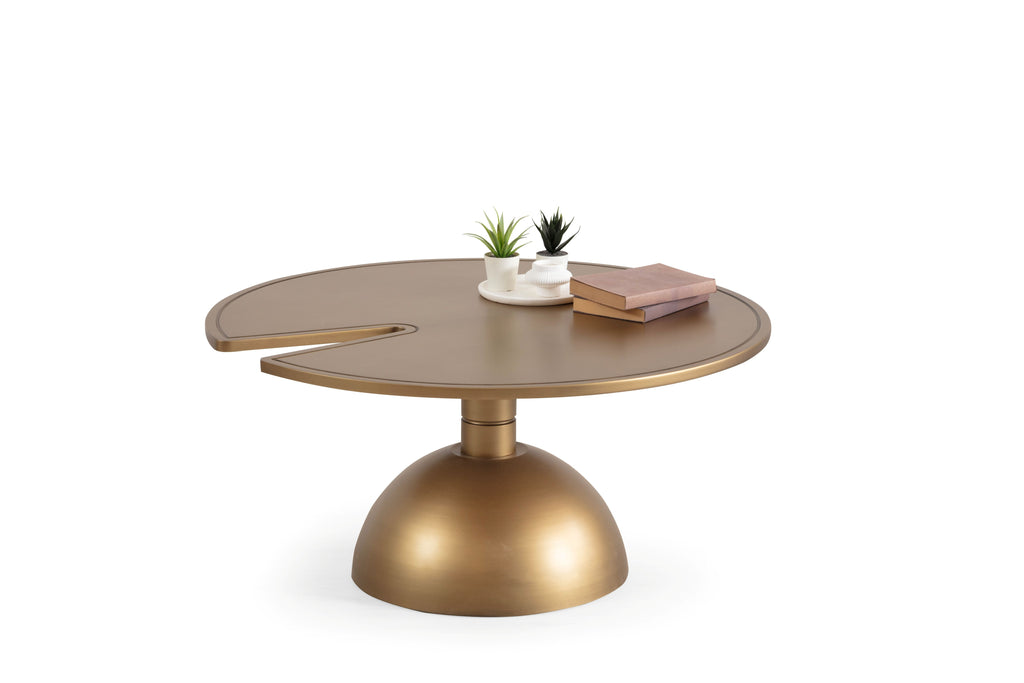 873 Gold 2 Pc Coffee Table Set