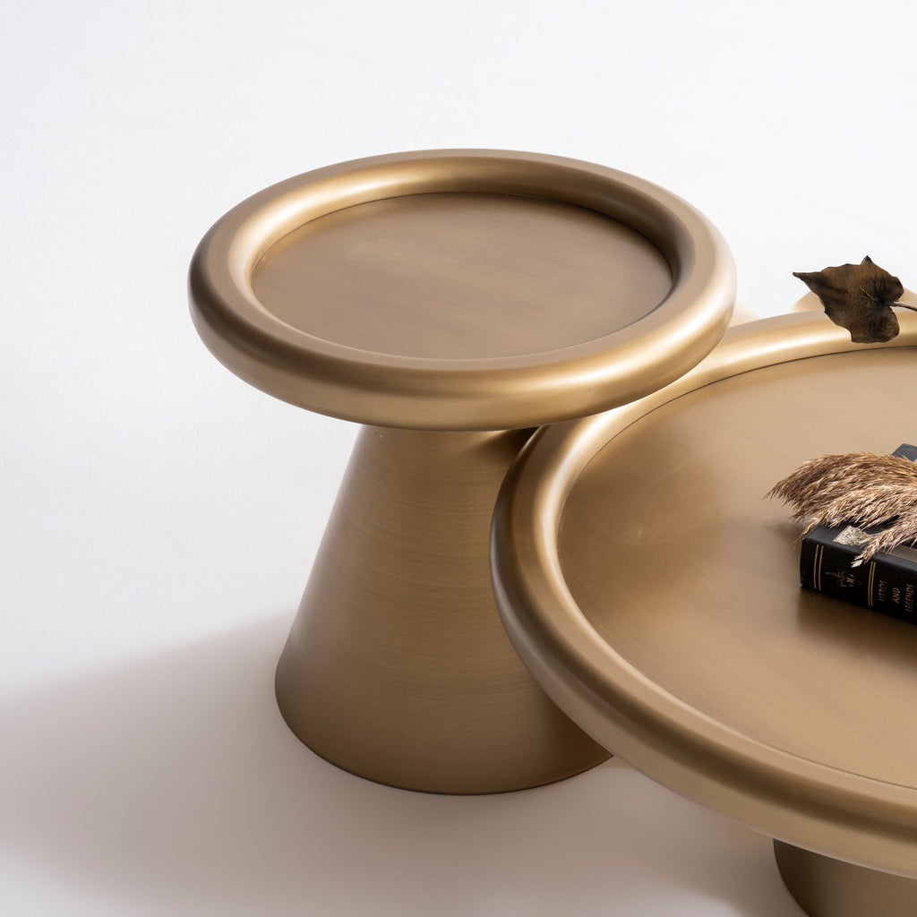 950 Gold 3 Pc Coffee Table Set