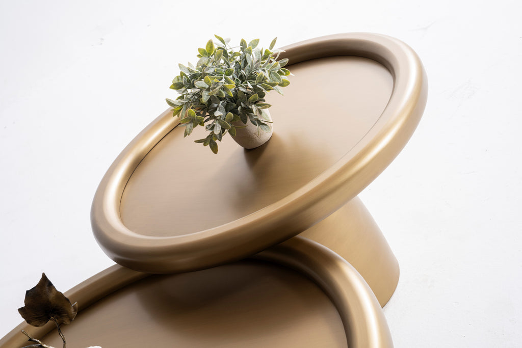 950 Gold 3 Pc Coffee Table Set