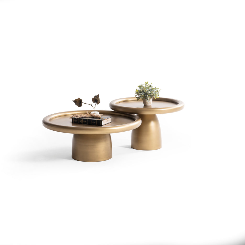 950 Gold 3 Pc Coffee Table Set