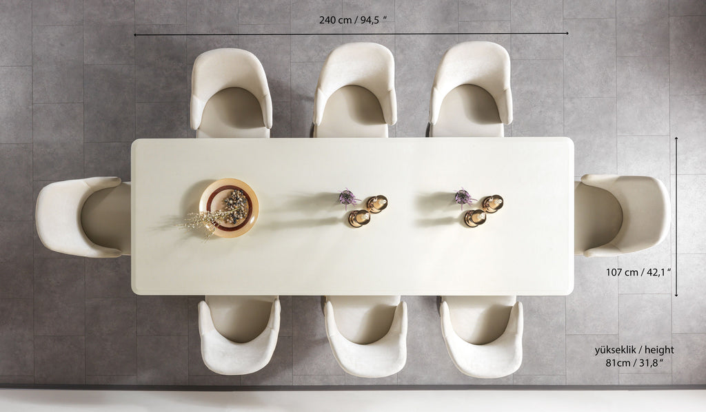 Anica Ivory 9-Piece Dining Set