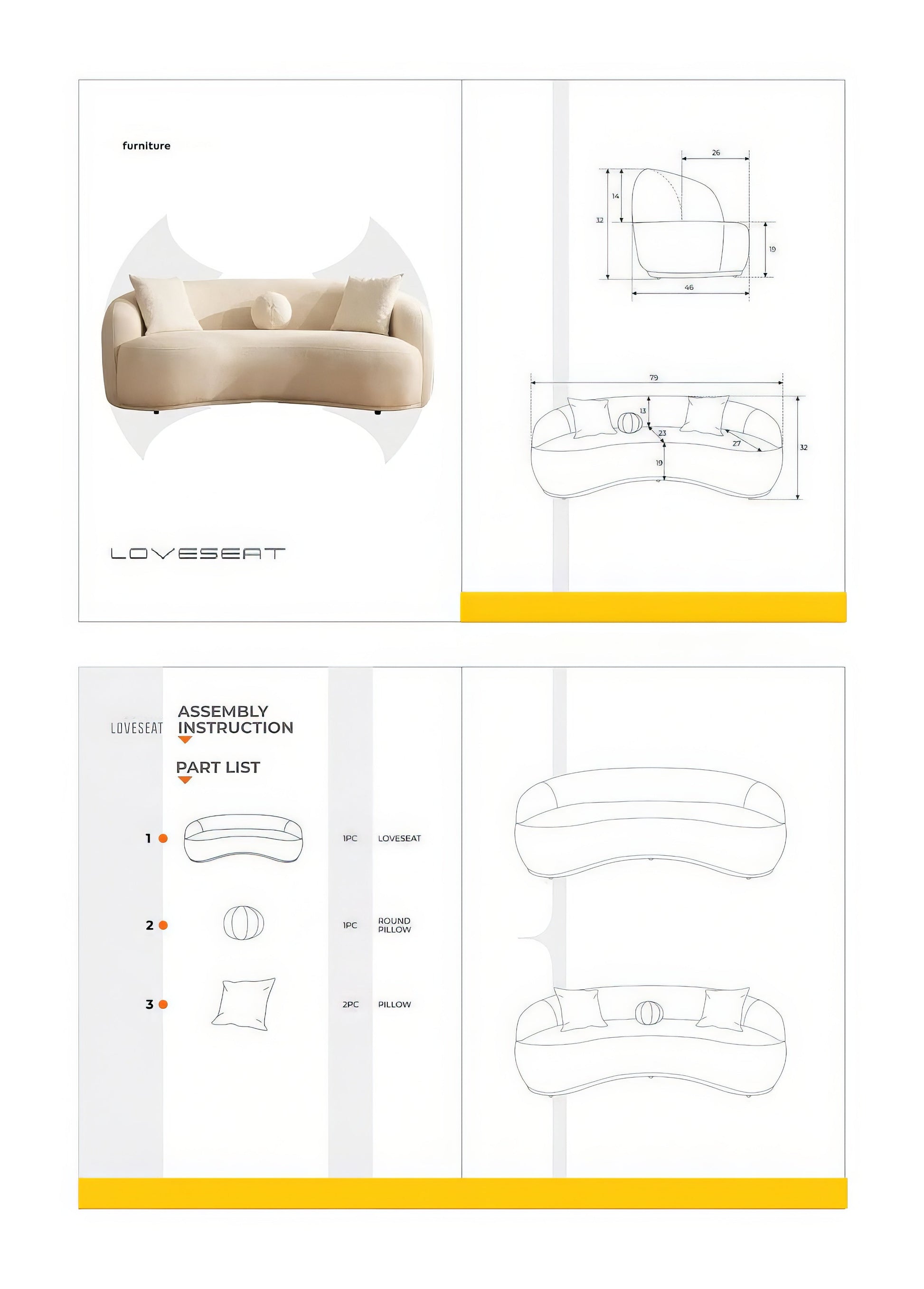 Bonita Ivory Boucle Sofa & Loveseat