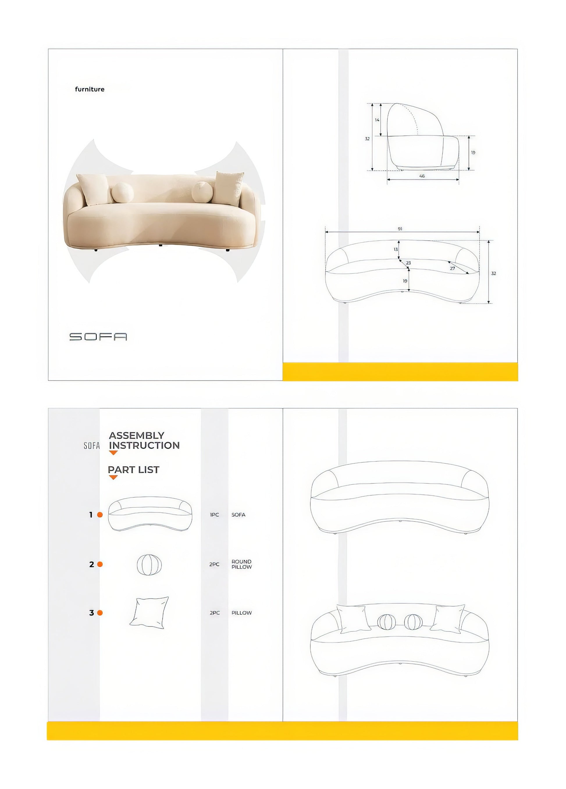 Bonita Ivory Boucle Sofa & Loveseat