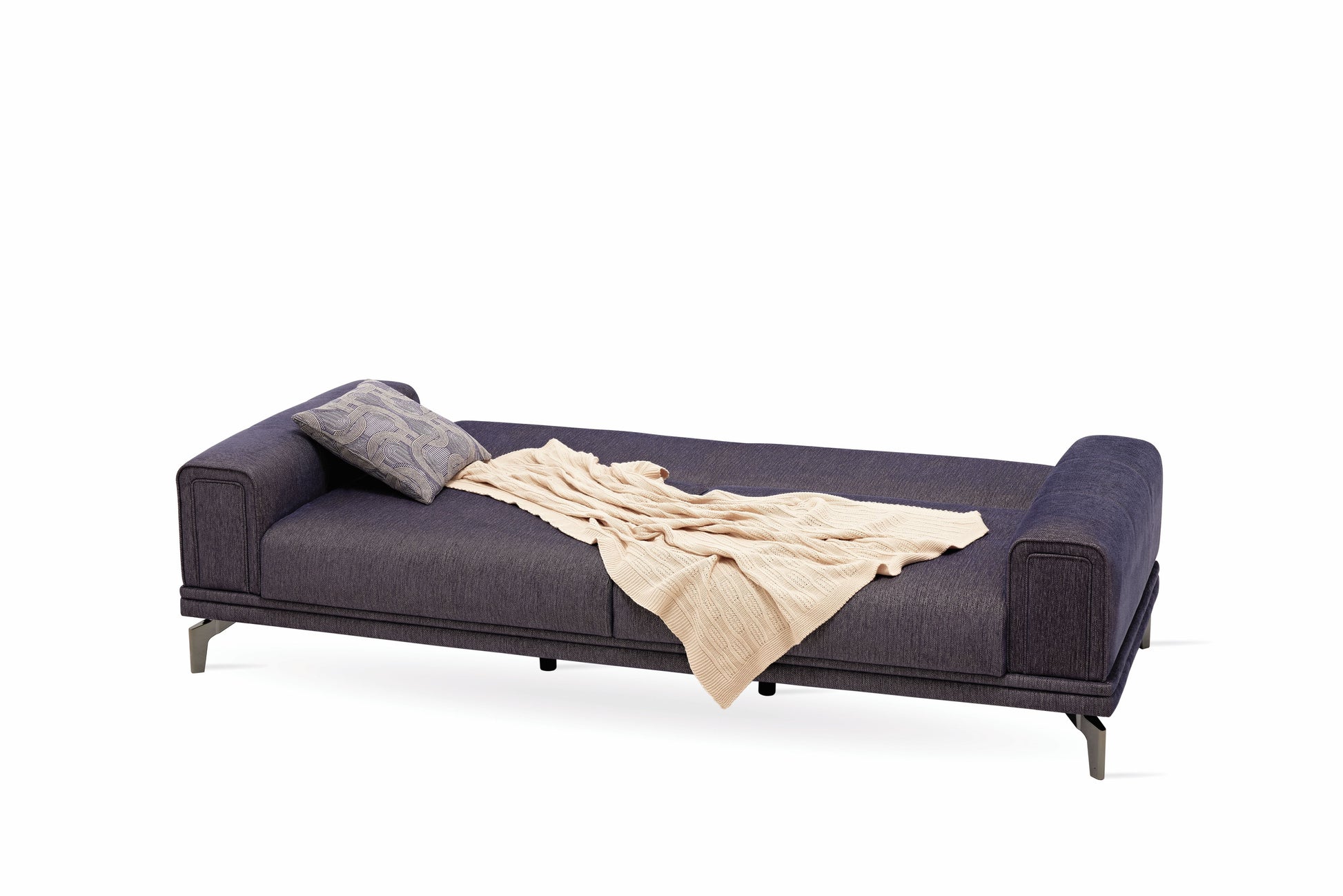 Evora Blue Gray 3-Seater Sofa Bed