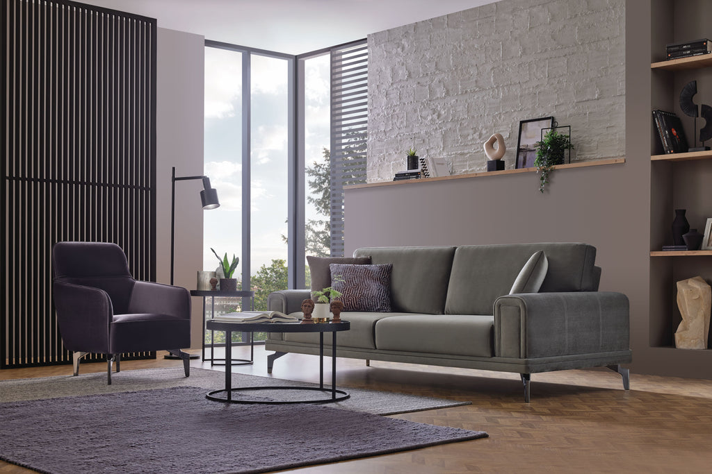 Evora Khaki Green 3-Seater Sofa Bed