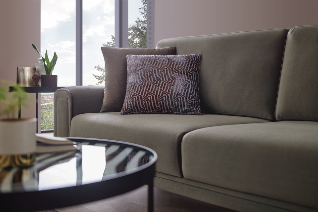 Evora Khaki Green 3-Seater Sofa Bed