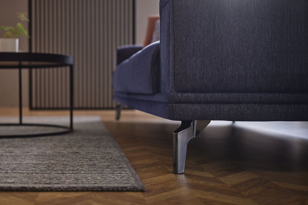 Evora Blue Gray 3-Seater Sofa Bed