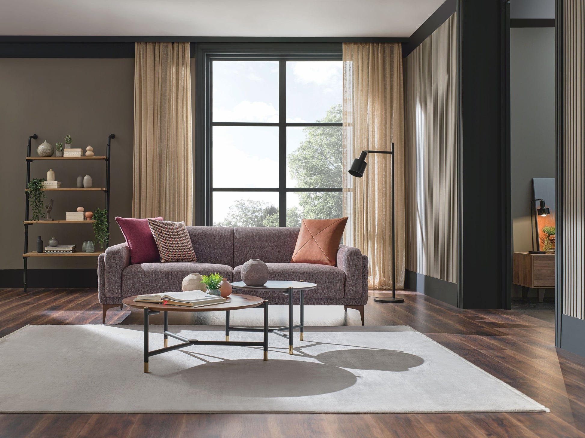 Fortuna Brown 2.5 -Seater Sofa