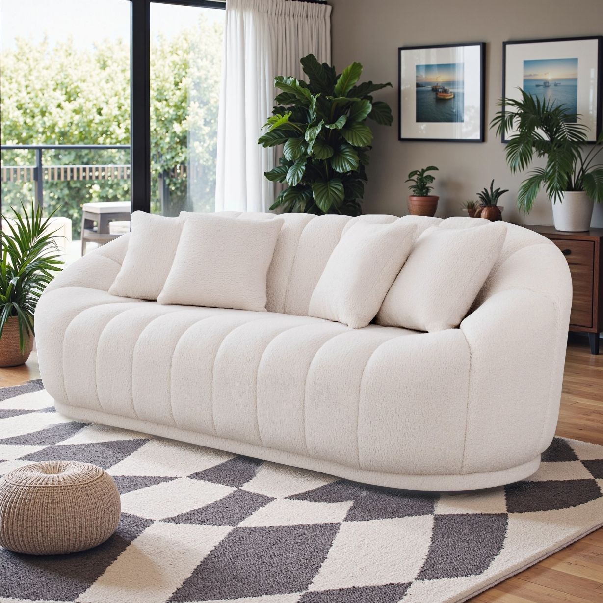 CLEARANCE -  Fairfield Cream Boucle Sofa