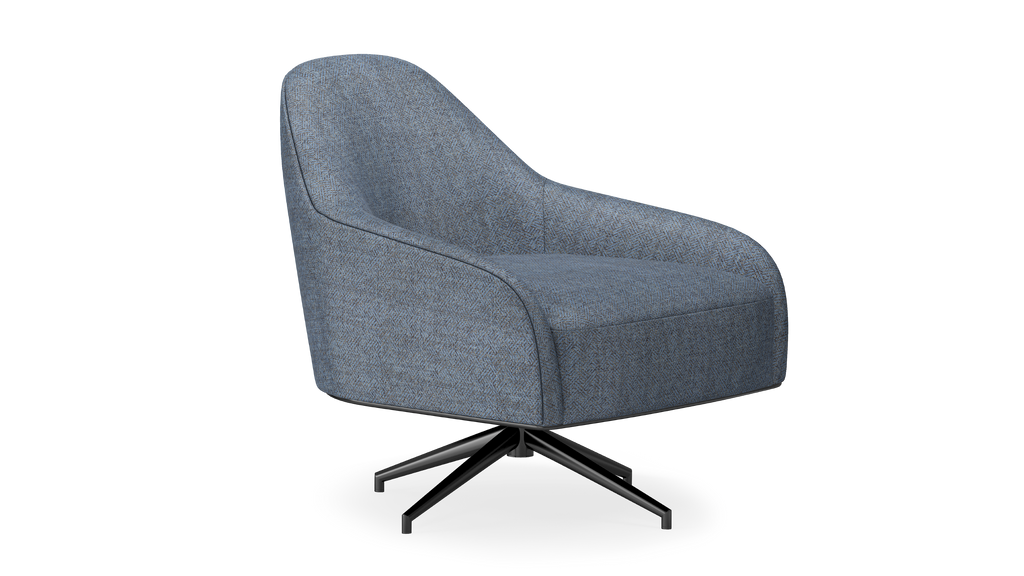 Giorno Blue Swivel Armchair