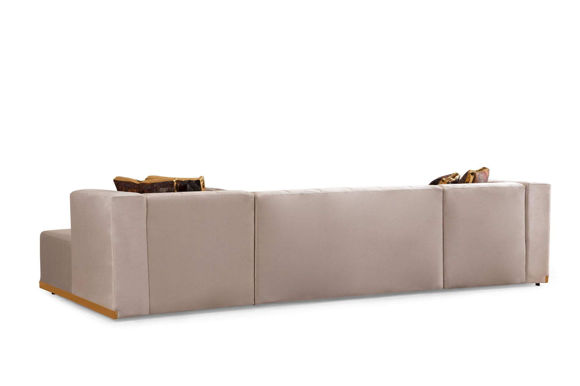 Elisha Velvet Double Chaise Sectional