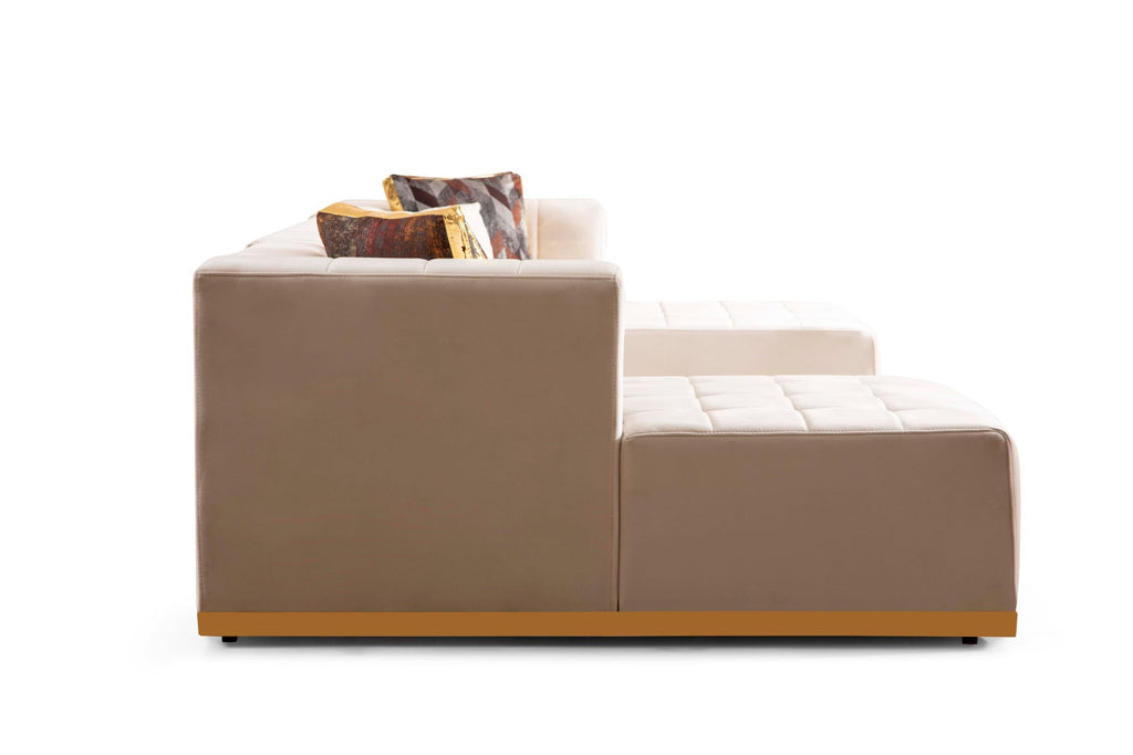 Elisha Velvet Double Chaise Sectional