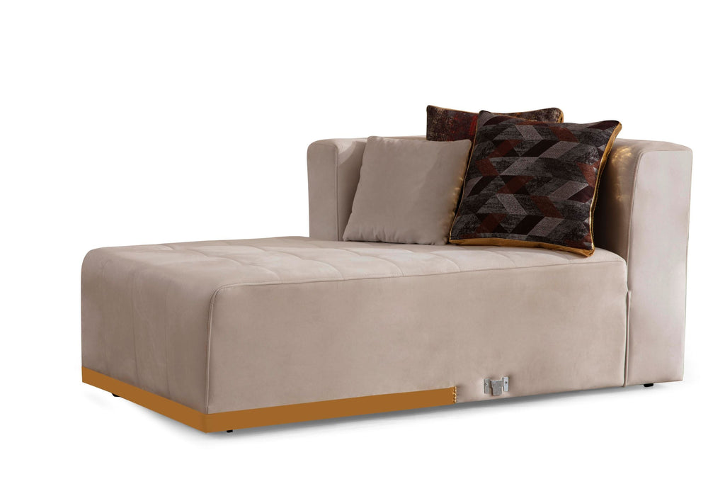 Elisha Velvet Double Chaise Sectional