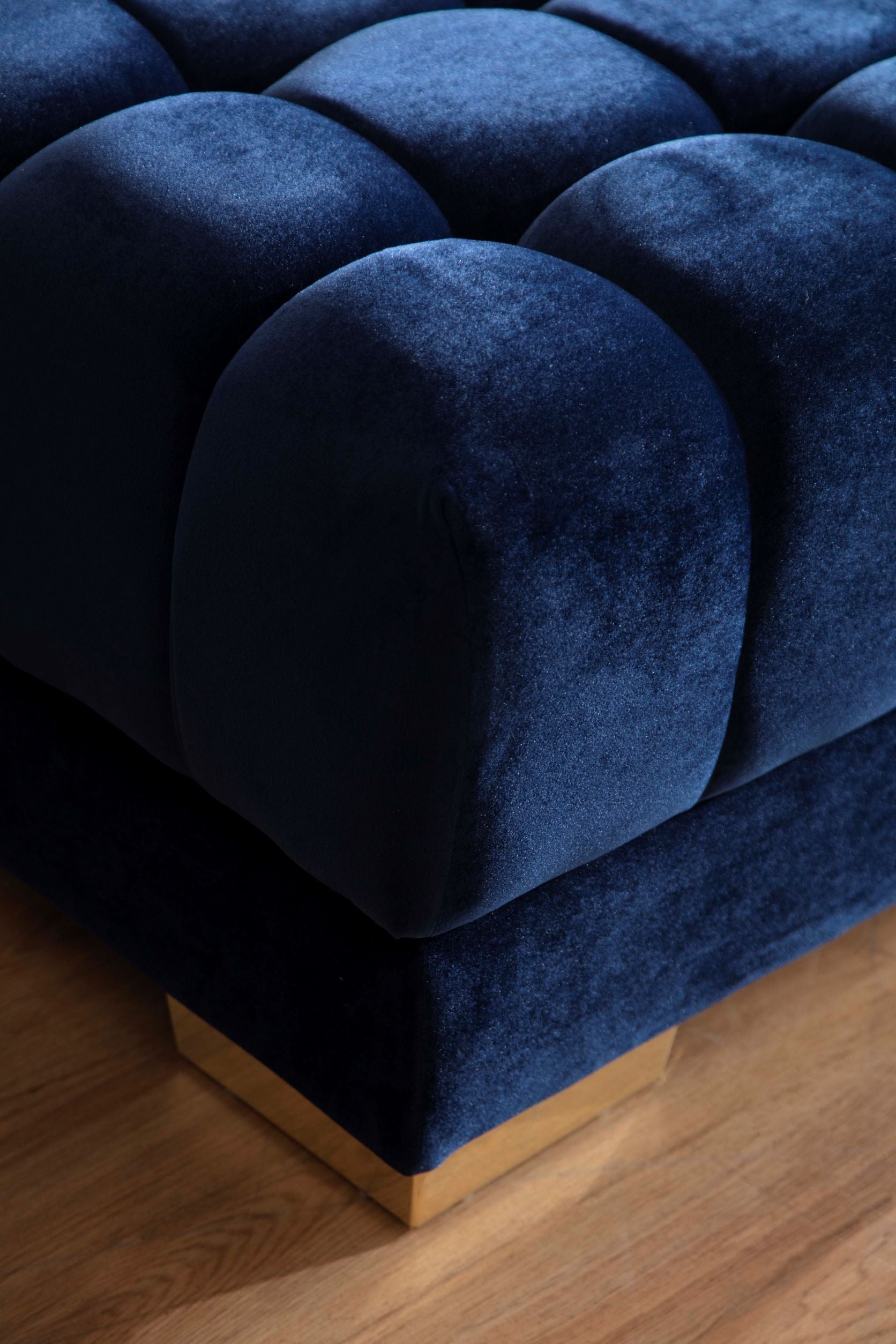 Ariana Blue Velvet Double Chaise Sectional