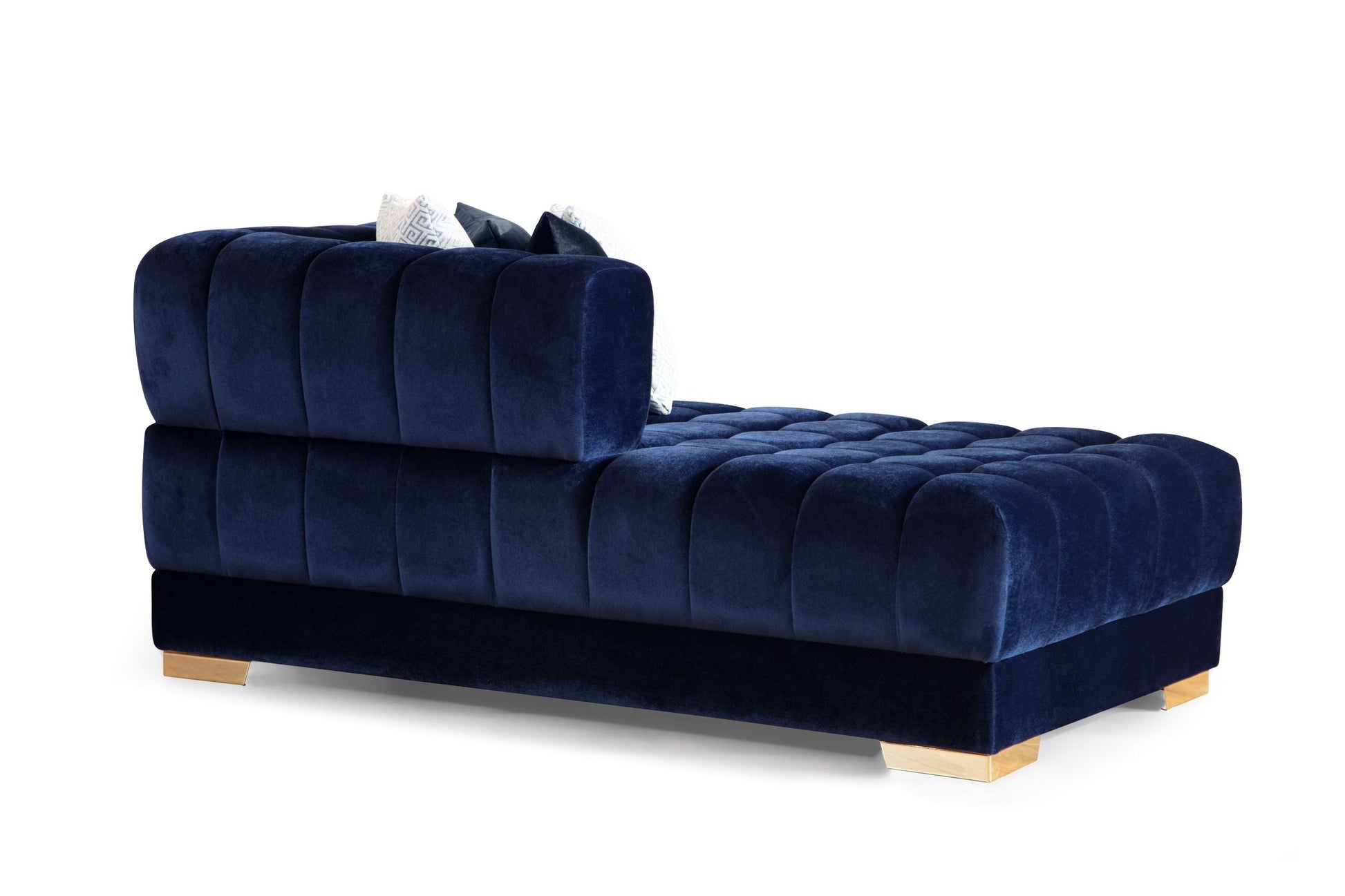 Ariana Blue Velvet Double Chaise Sectional