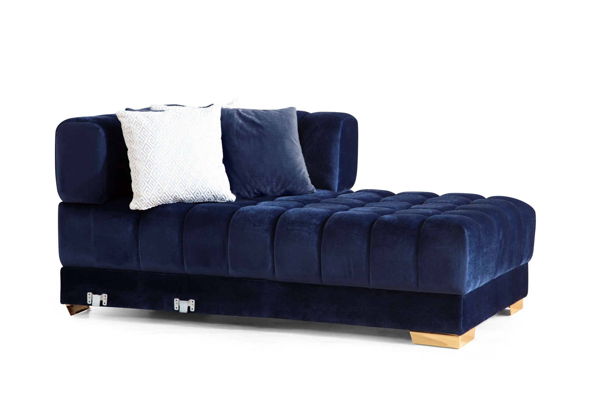 Ariana Blue Velvet Double Chaise Sectional