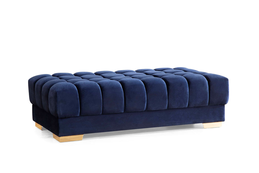Ariana Blue Velvet Double Chaise Sectional