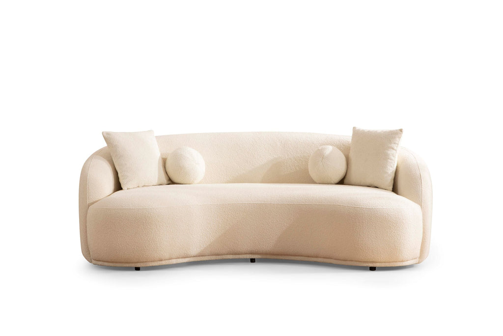 Bonita Ivory Boucle Sofa 91"