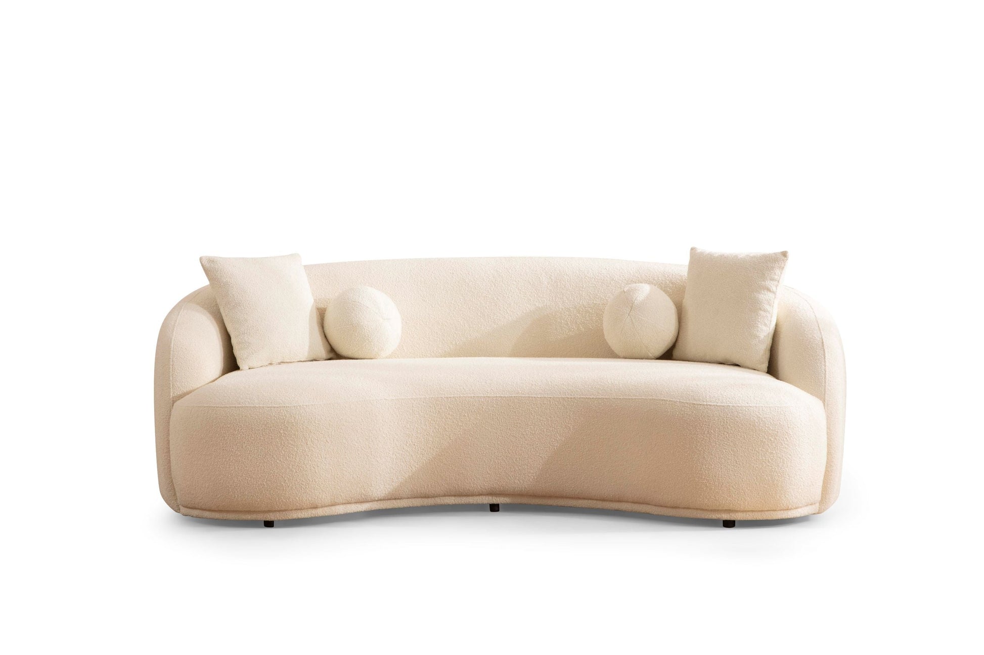 Bonita Ivory Boucle Sofa 91"