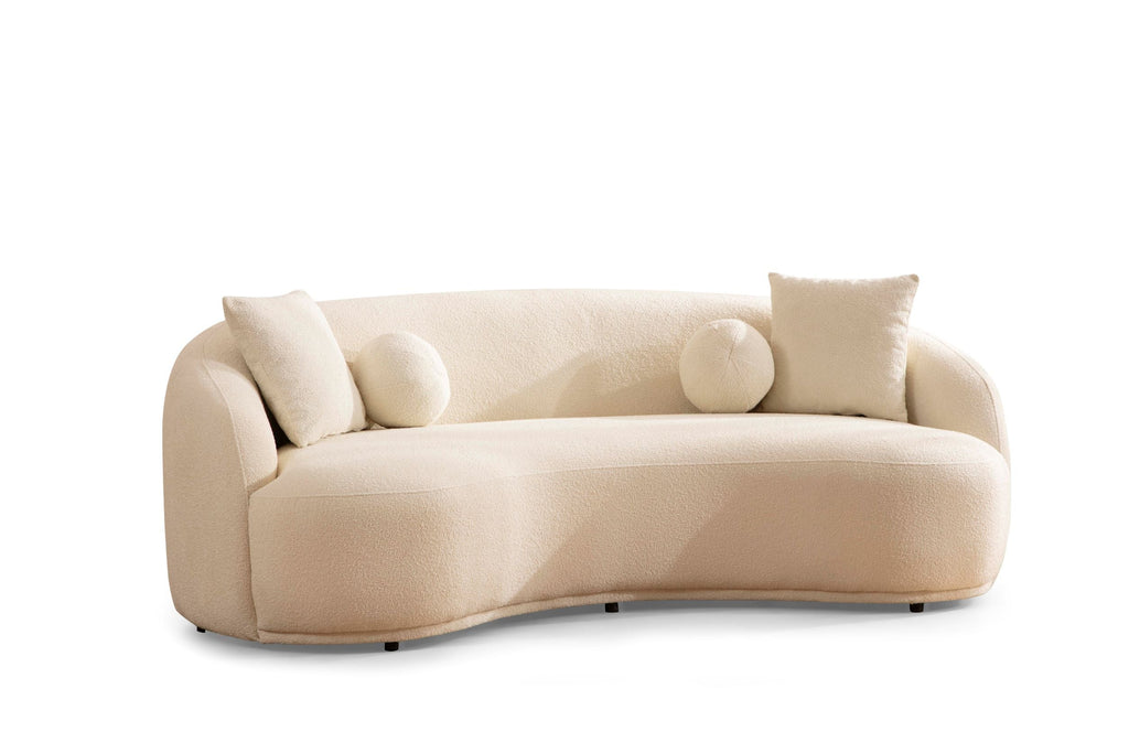 Bonita Ivory Boucle Sofa 91"