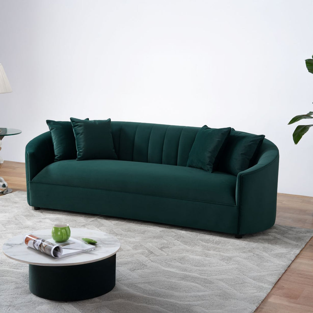 CLEARANCE -  Kyle Green Velvet Sofa