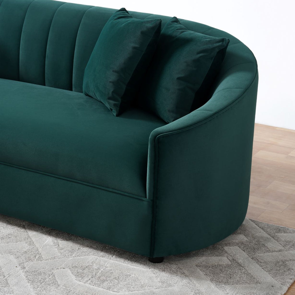 CLEARANCE -  Kyle Green Velvet Sofa