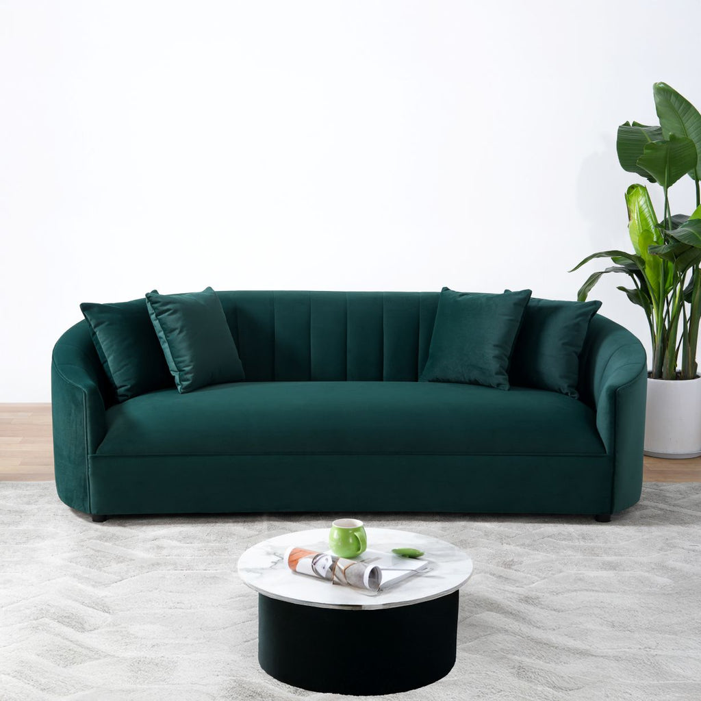 CLEARANCE -  Kyle Green Velvet Sofa