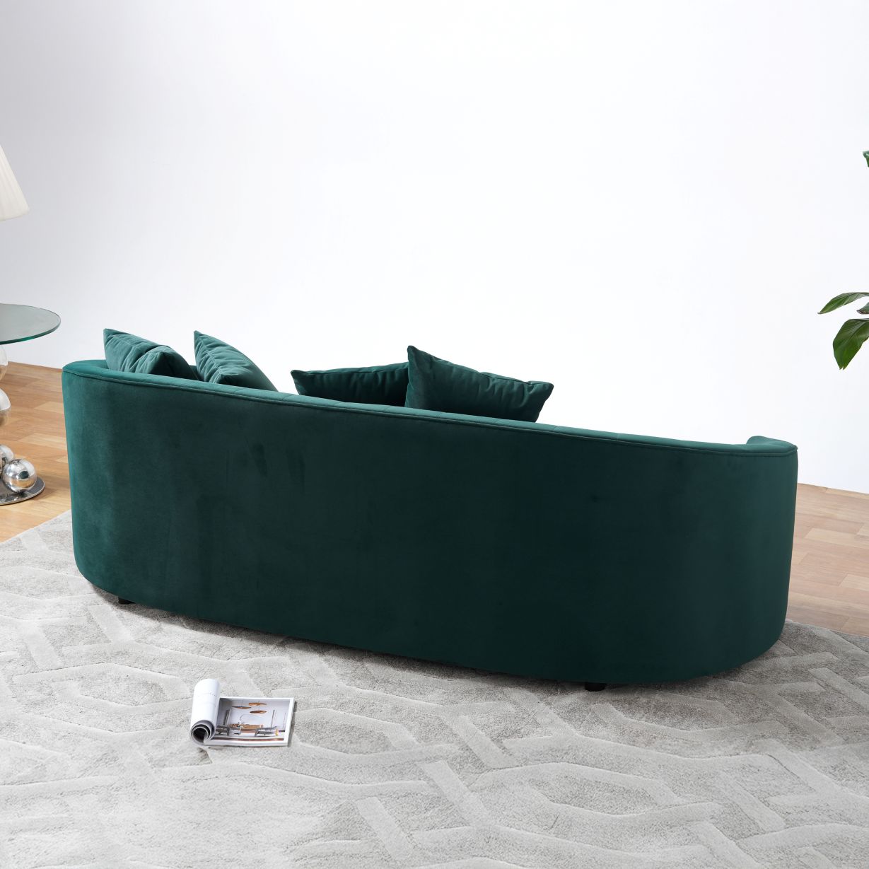 CLEARANCE -  Kyle Green Velvet Sofa