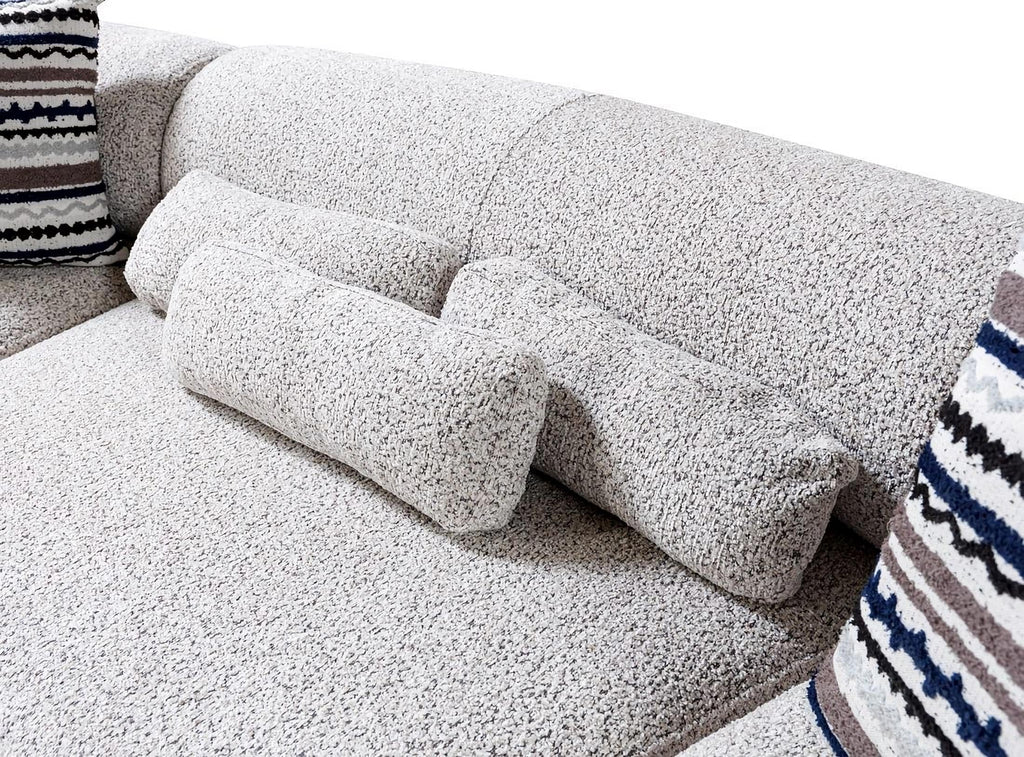 Lena Boucle 3-Piece Curved Sectional