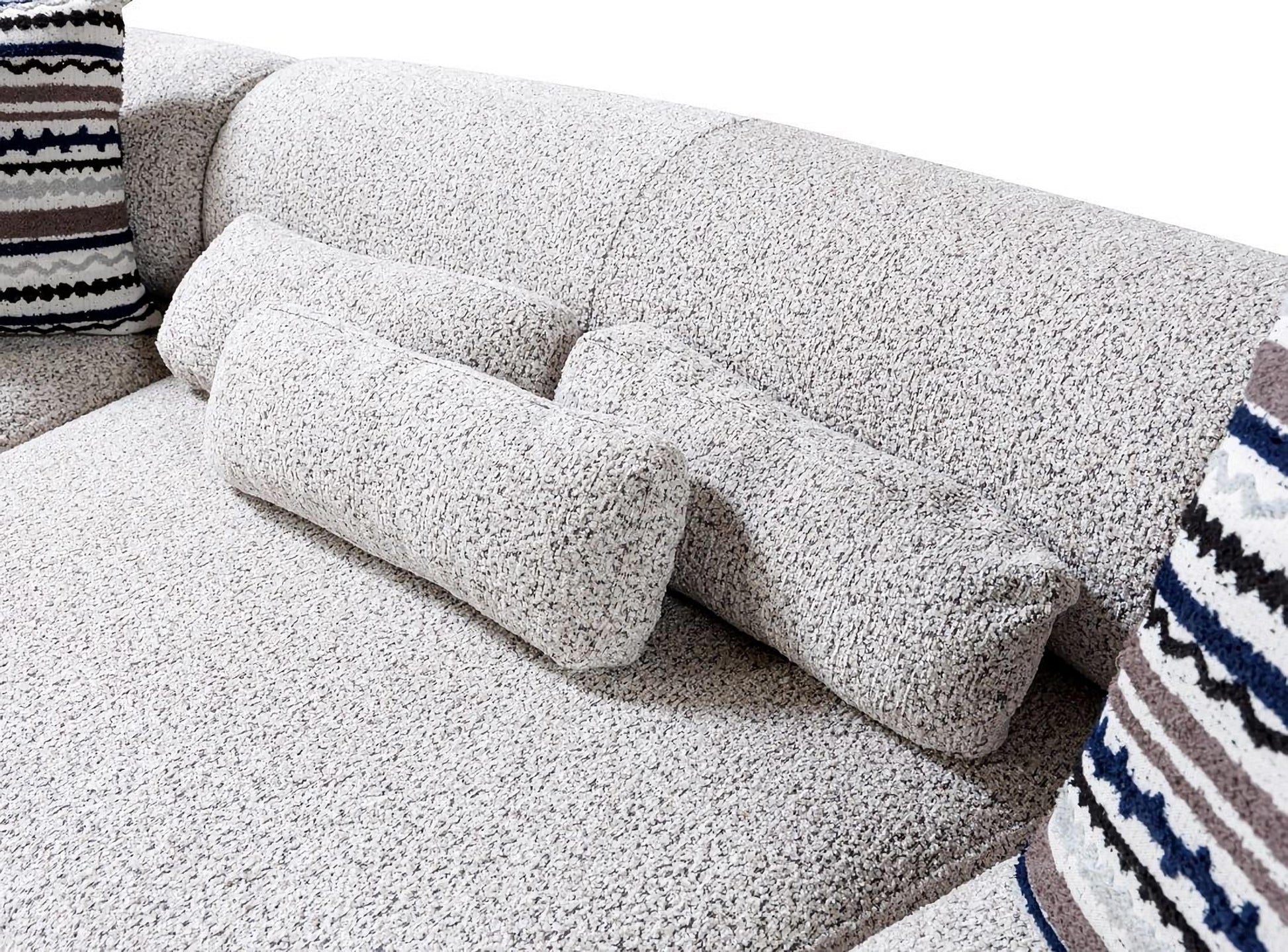 Lena Boucle 3-Piece Curved Sectional