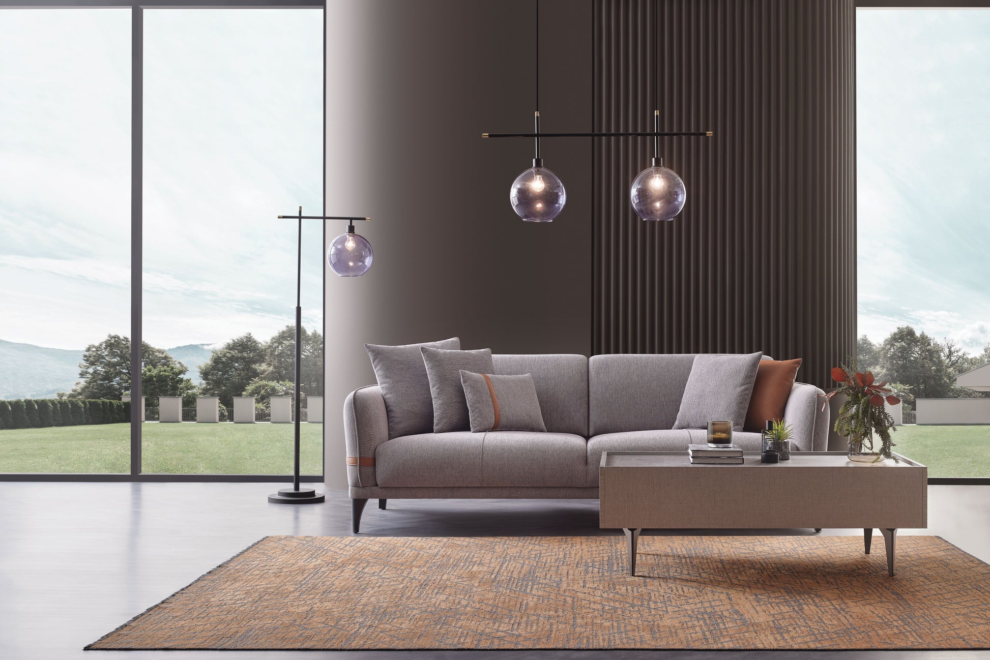 Linz Gray 3-Seater Sofa Bed