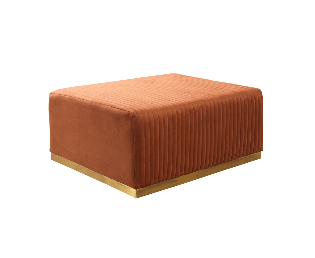 Juliana Orange Velvet 4-Piece Sectional [ETA: 3/25]