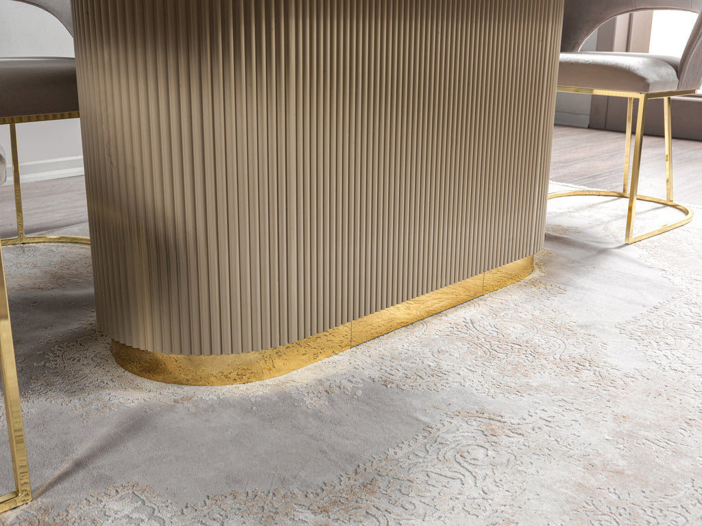 Milena Ivory 9-Piece Dining Set