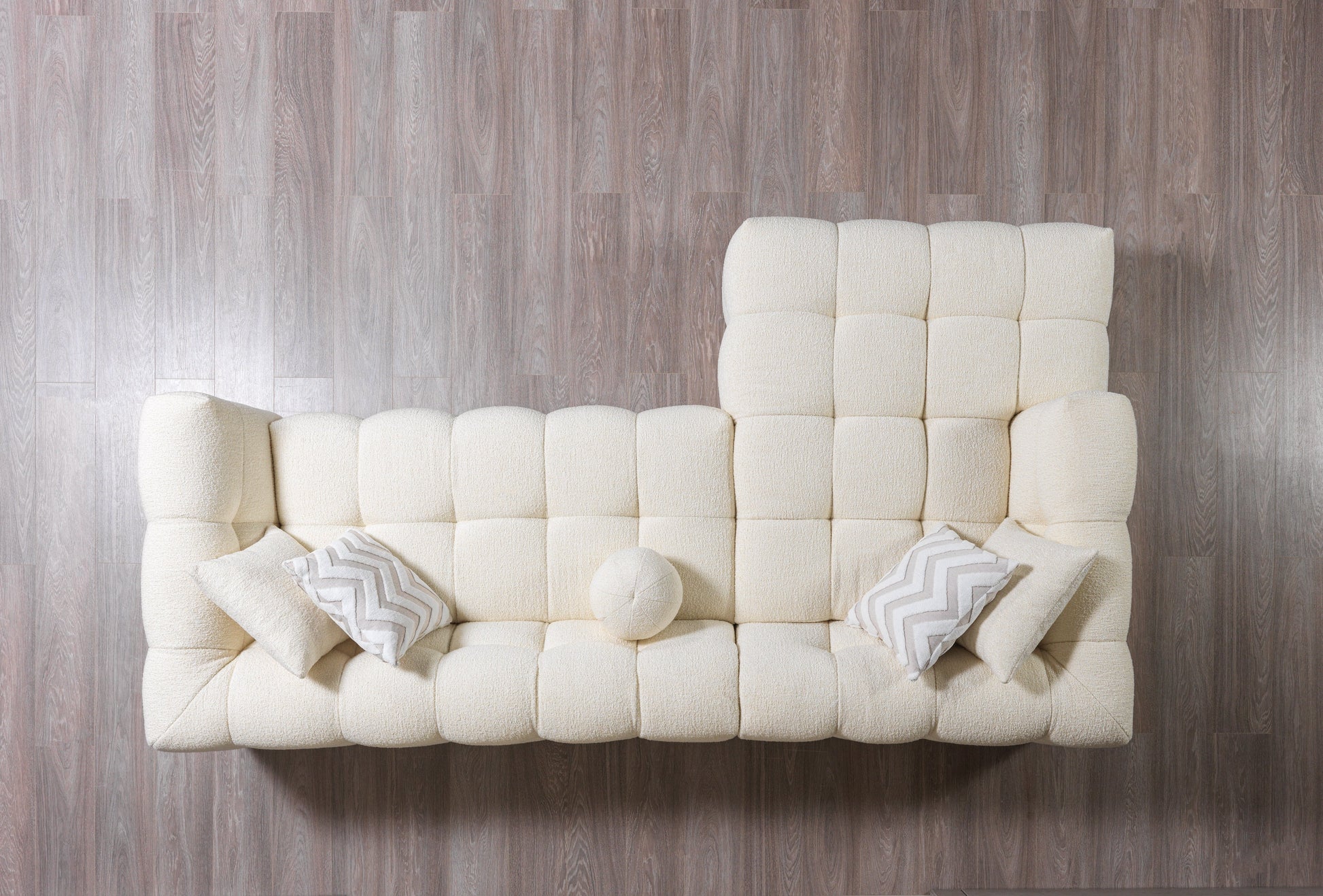 Ivory Boucle LAF 110" Sectional