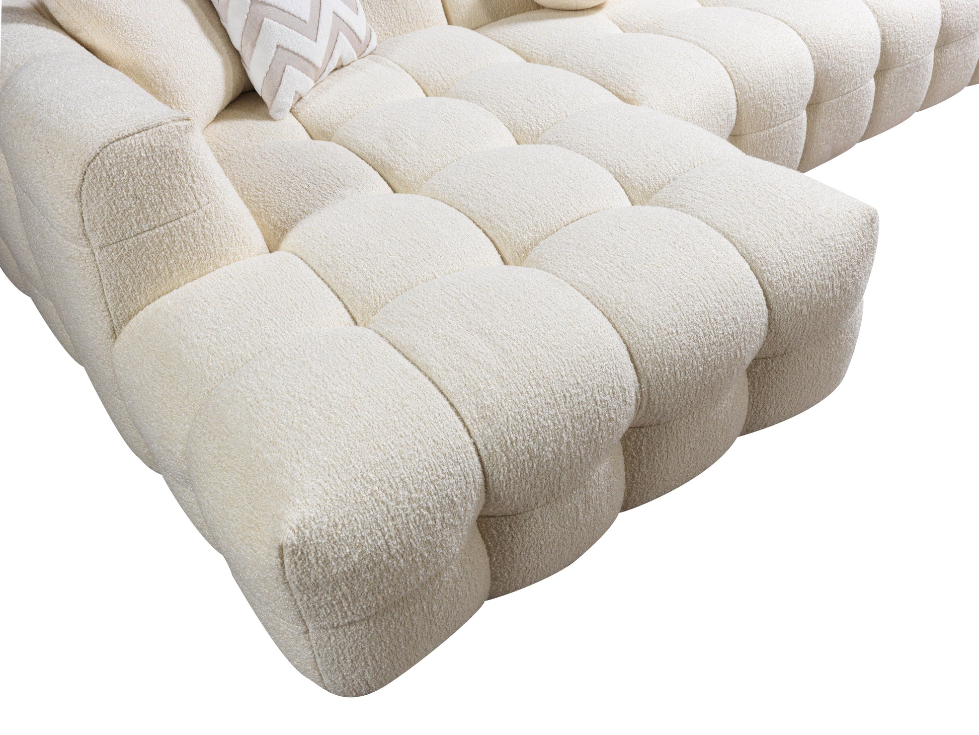 Ivory Boucle LAF 110" Sectional