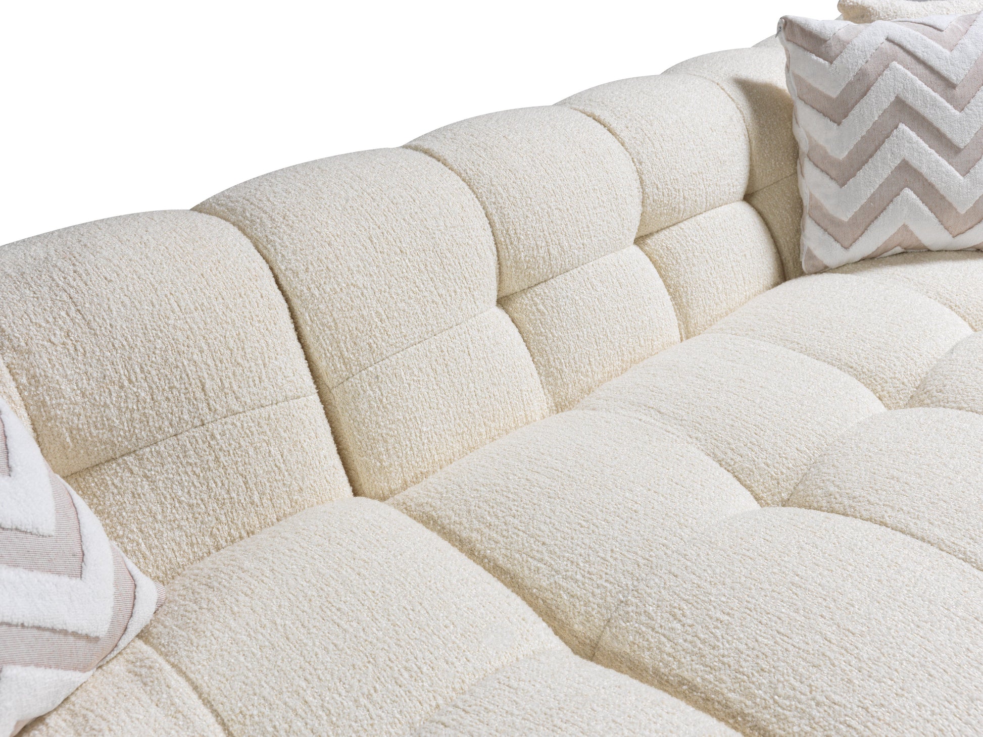 Ivory Boucle LAF 110" Sectional